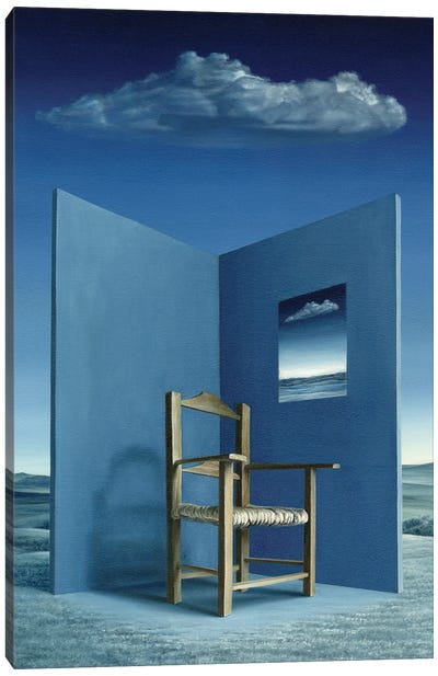 An Invitation (Surreal Landscape With Cloud And Chair) Canvas Art Print - Creativity Art