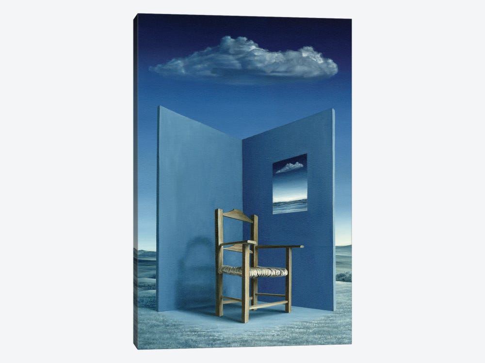An Invitation (Surreal Landscape With Cloud And Chair) by Marlene Llanes 1-piece Canvas Art Print