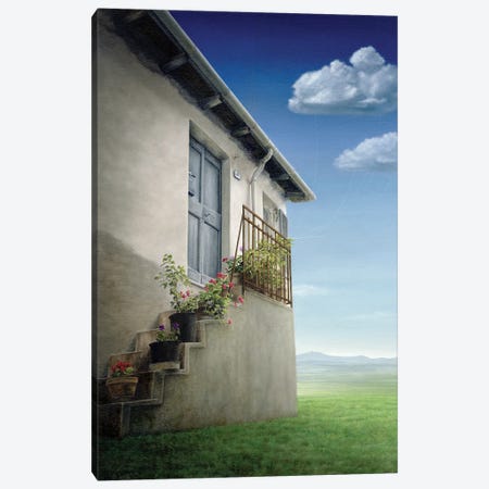 The House On The Hill Canvas Print #MLZ58} by Marlene Llanes Canvas Art Print