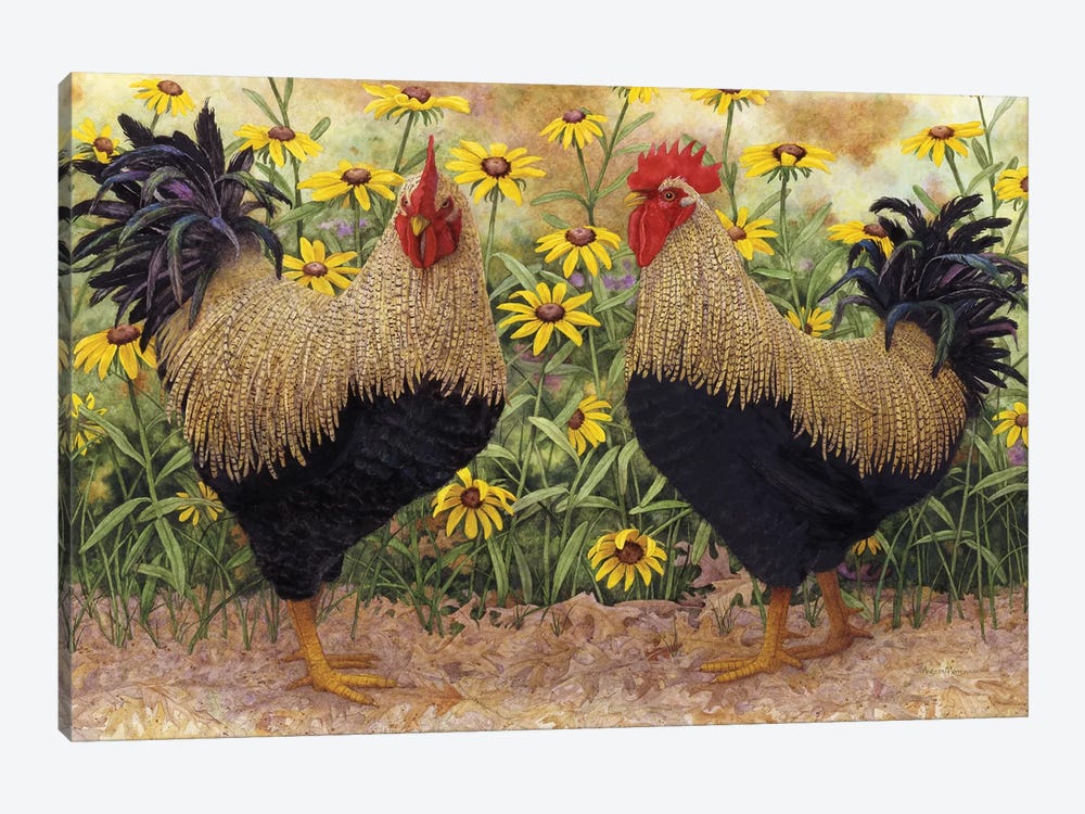 Roosters en Place III by Marcia Matcham 1-piece Canvas Wall Art