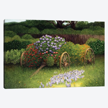 Flower Wagon Canvas Print #MMA7} by Marcia Matcham Art Print