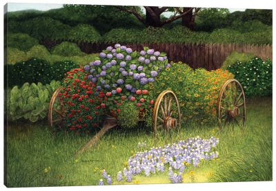 Flower Wagon Canvas Art Print
