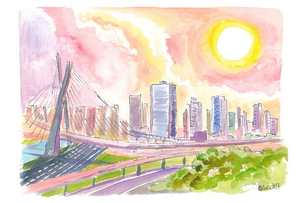 Markus & Martina Bleichner: Impressive Skyline Of Sao Paulo Brazil In The Afternoon by Markus & Martina Bleichner