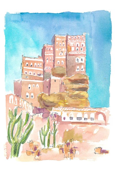 Yemen: Dar Al-Hajar Historic Rock Palace Near Sanaa Yemen by Markus & Martina Bleichner