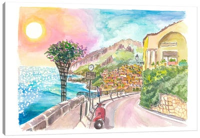 Positano On The Amalfi Coast A Dream Ready For Your Discoveries Canvas Art Print - Markus & Martina Bleichner
