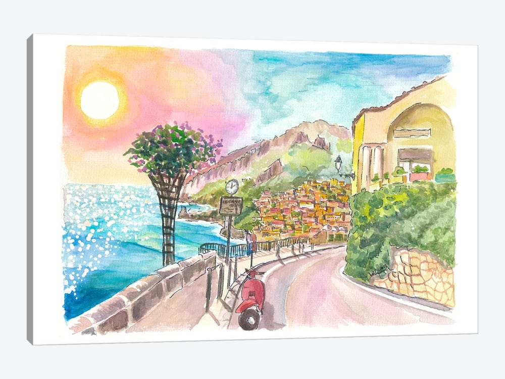 Positano On The Amalfi Coast A Dream Ready For Your Discoveries by Markus & Martina Bleichner 1-piece Canvas Print