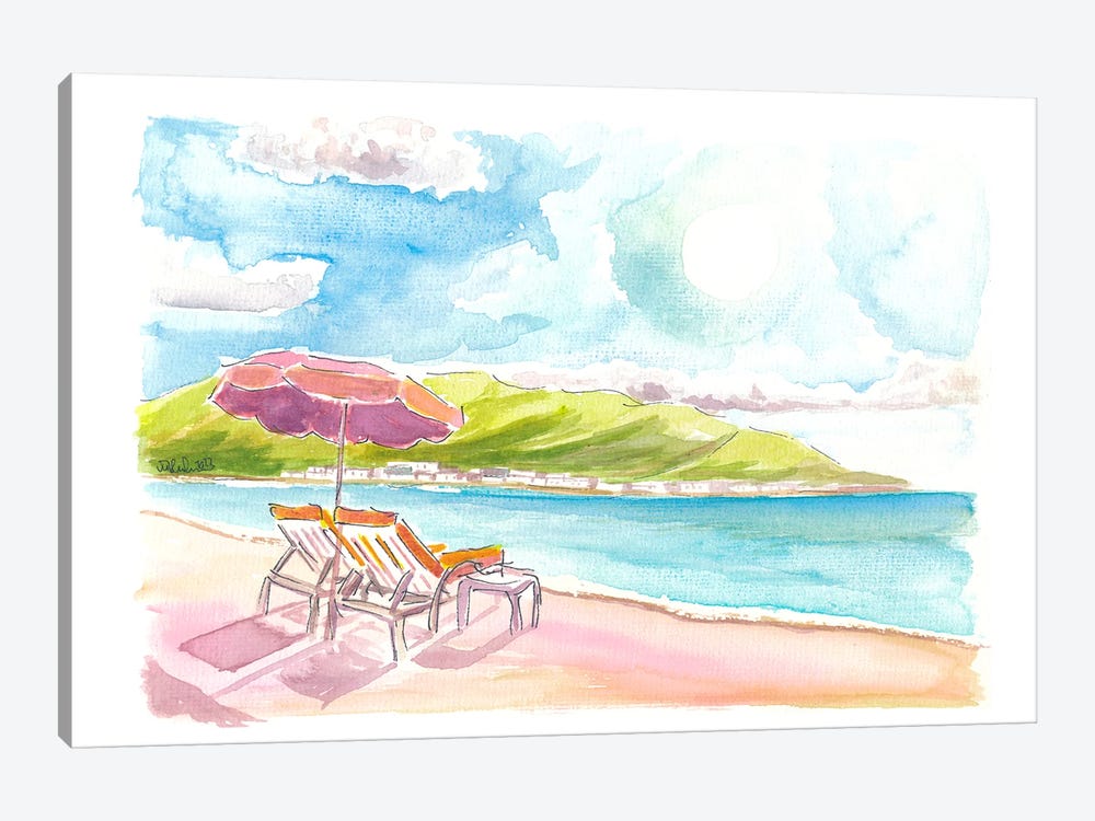 Dreaming Away To Orient Bay Beach Saint Martin Caribbean by Markus & Martina Bleichner 1-piece Canvas Art Print