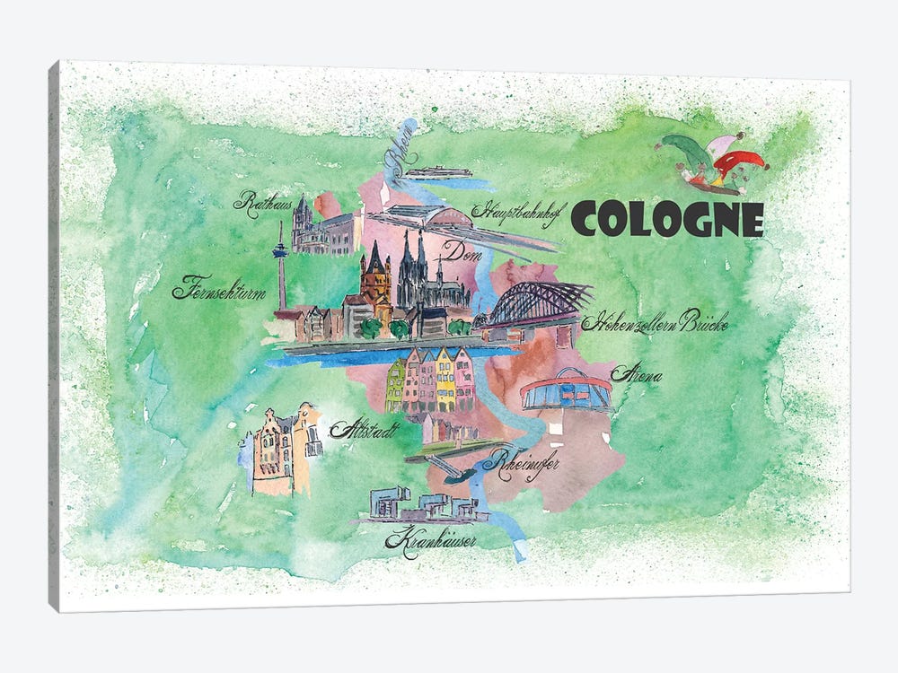 Cologne, Germany Travel Poster by Markus & Martina Bleichner 1-piece Art Print