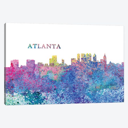Atlanta Georgia Skyline Impressionistic Splash Canvas Print #MMB146} by Markus & Martina Bleichner Canvas Print