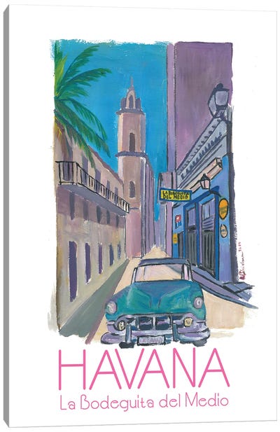 Havana Cuba La Bodeguita Del Medio Retro Poster Canvas Art Print - Markus & Martina Bleichner