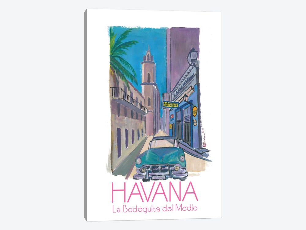 Havana Cuba La Bodeguita Del Medio Retro Poster by Markus & Martina Bleichner 1-piece Canvas Artwork