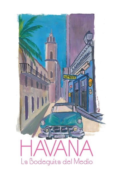 Markus & Martina Bleichner: Havana Cuba La Bodeguita Del Medio Retro Poster by Markus & Martina Bleichner