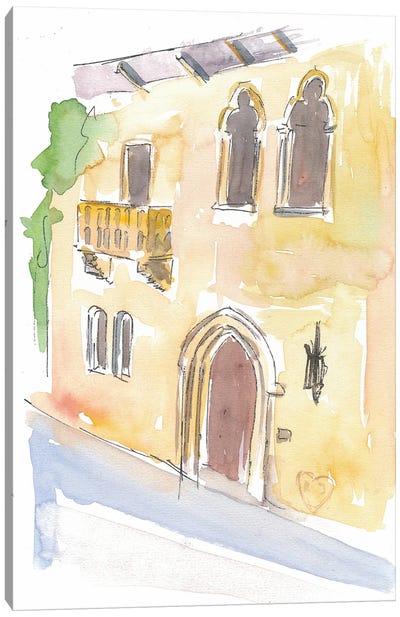 Balcony Of Juliet In Verona Symbol Of Love Canvas Art Print
