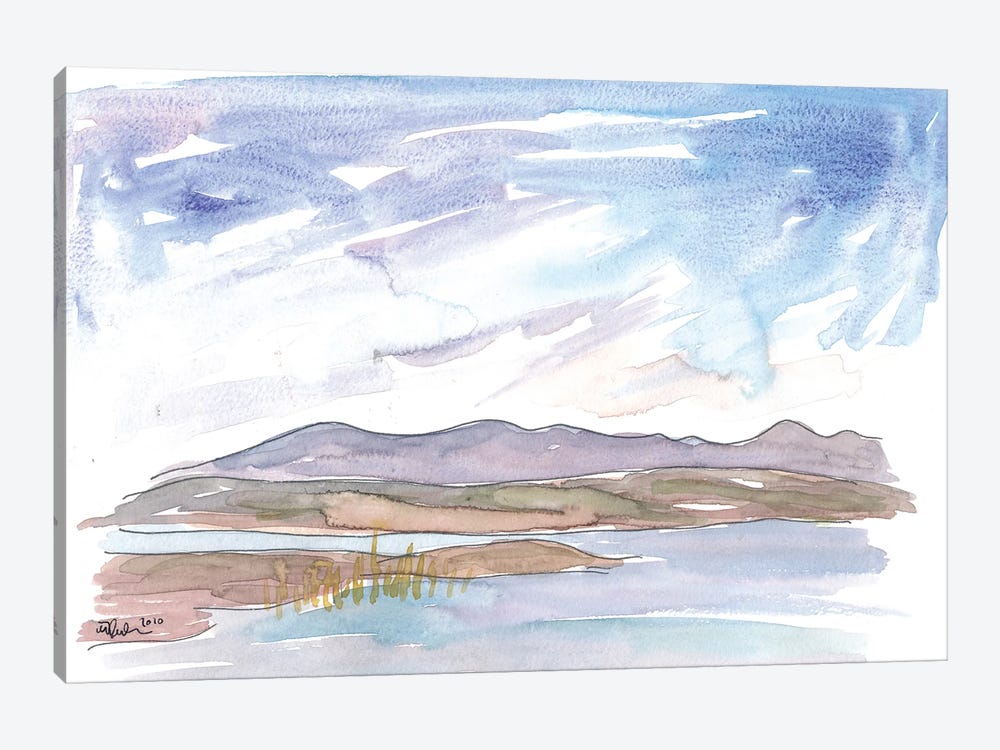 Connemara Ireland Incredible Landscape with Lough and Hills by Markus & Martina Bleichner 1-piece Canvas Print