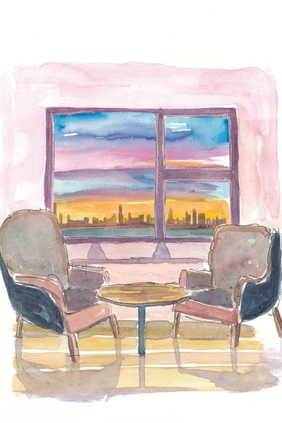 Chicago Skylines: Cozy Panorama Window To Chicago Illinois by Markus & Martina Bleichner
