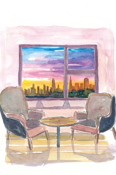 San Francisco Skylines: Cozy Panorama Window To San Francisco California by Markus & Martina Bleichner