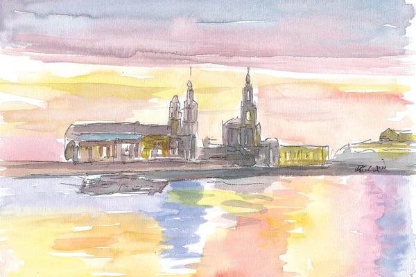 Dresden: Dresden Historic Waterfront with Landmarks by Markus & Martina Bleichner
