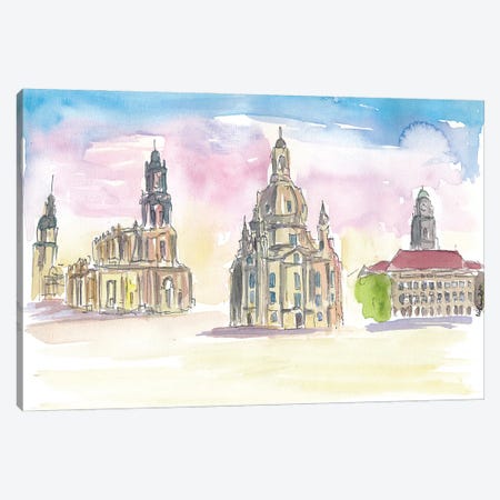 Dresden Old Town Highlights Impressions Canvas Print #MMB223} by Markus & Martina Bleichner Canvas Print