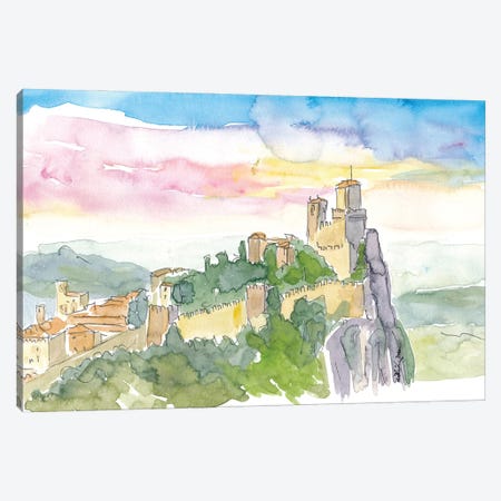 Fortress On Rocks In Guaita Italy Canvas Print #MMB226} by Markus & Martina Bleichner Canvas Art