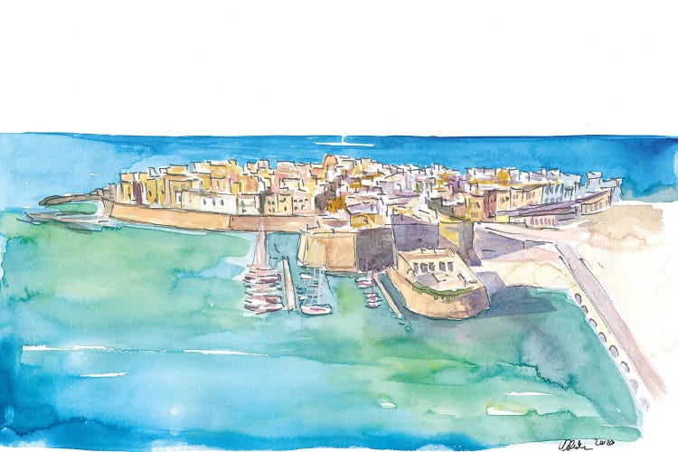 Gallipoli Pearl Of Ionian Sea In Italy by Markus & Martina Bleichner canvas print