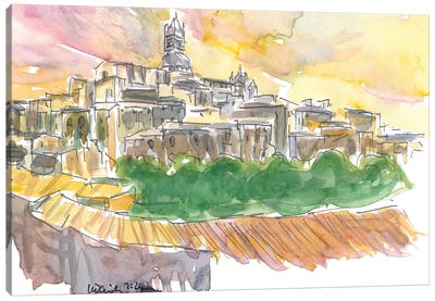 Impressive Siena Skyline From Glorious Past Canvas Art Print