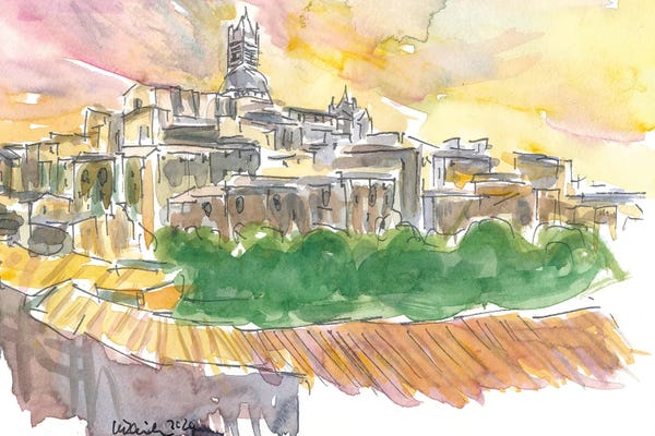 Siena: Impressive Siena Skyline From Glorious Past by Markus & Martina Bleichner