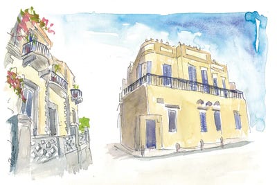 Neve Tzedek Street Scene Tel Aviv Israel by Markus & Martina Bleichner art print