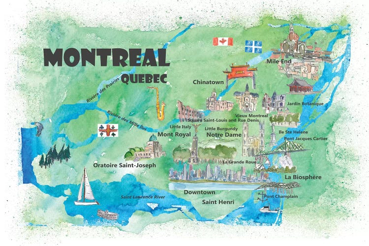 Montreal, Quebec, Canada Travel Poster