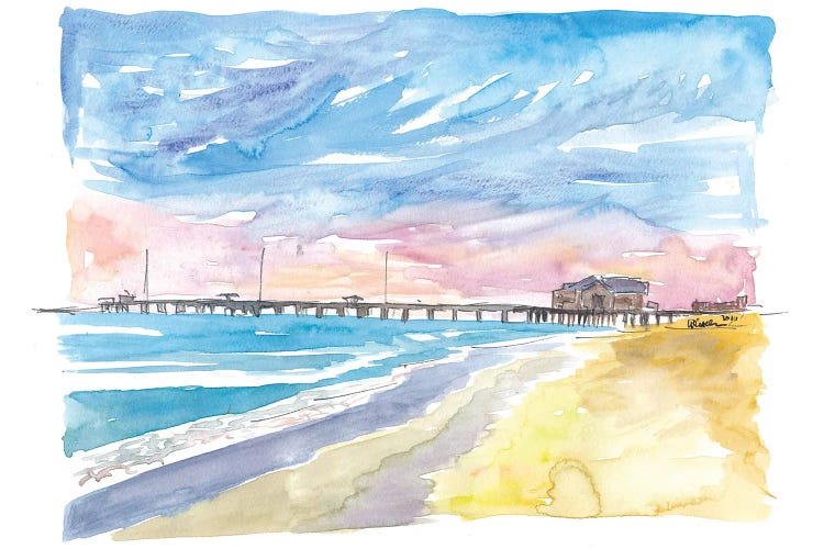 Outer Banks Stilt House At the Sea by Markus & Martina Bleichner wall art