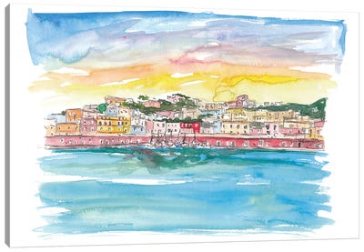 Ponza Pontine Island Romantic in Italy Canvas Art Print - Island Art