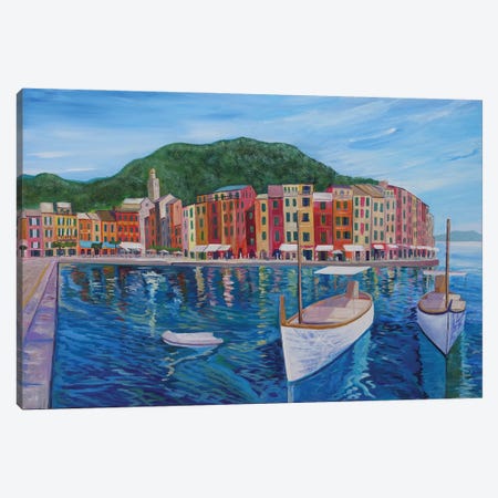 Portofino Mediterranean Pearl Of The Italian Riviera Canvas Print #MMB256} by Markus & Martina Bleichner Canvas Art Print