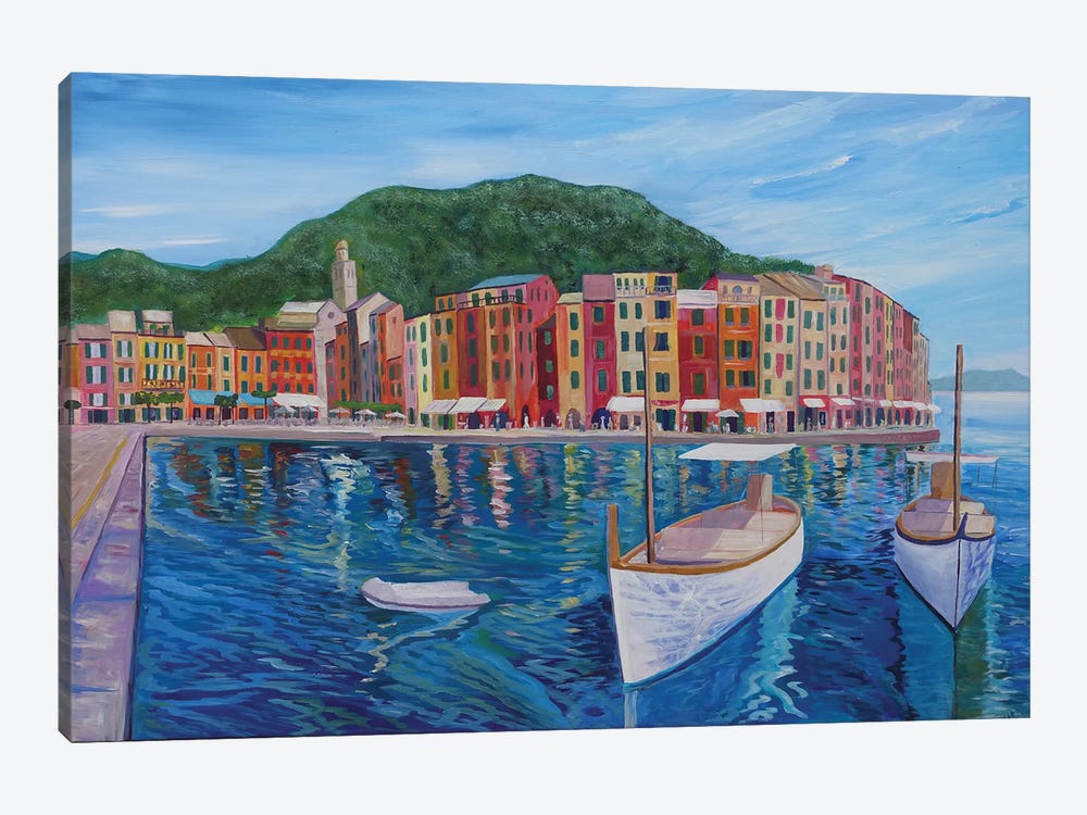 Portofino Mediterranean Pearl Of The Italian Riviera by Markus & Martina Bleichner 1-piece Canvas Print