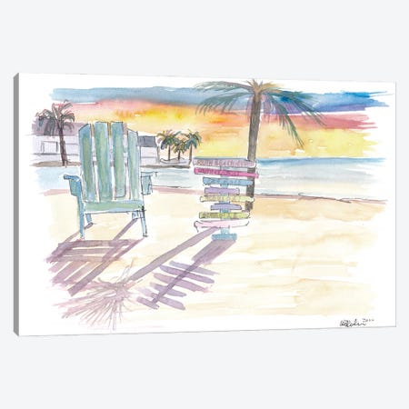 Southernmost Beach Key West Morning Glory Canvas Print #MMB264} by Markus & Martina Bleichner Canvas Art