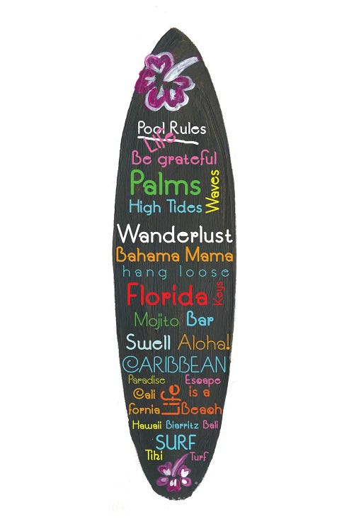 Surfboard Philosophy  - Enjoy Life, Travel and Surf IV by Markus & Martina Bleichner canvas print