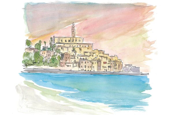 Markus & Martina Bleichner: Tel Aviv Jaffa View of Old Town And Sea by Markus & Martina Bleichner