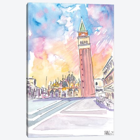 Quiet Afternoon On St Marks Square In Venice Canvas Print #MMB298} by Markus & Martina Bleichner Canvas Wall Art