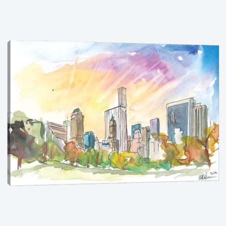 Late Afternoon In Central Park New York City Canvas Print #MMB299} by Markus & Martina Bleichner Canvas Wall Art