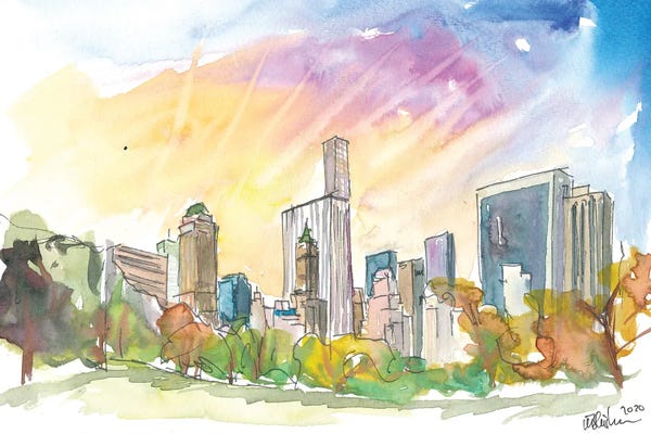 Central Park: Late Afternoon In Central Park New York City by Markus & Martina Bleichner