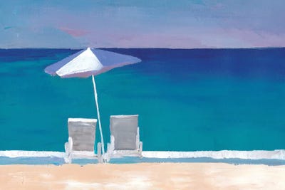 Beach Chair And Parasol On The Beach by Markus & Martina Bleichner canvas print