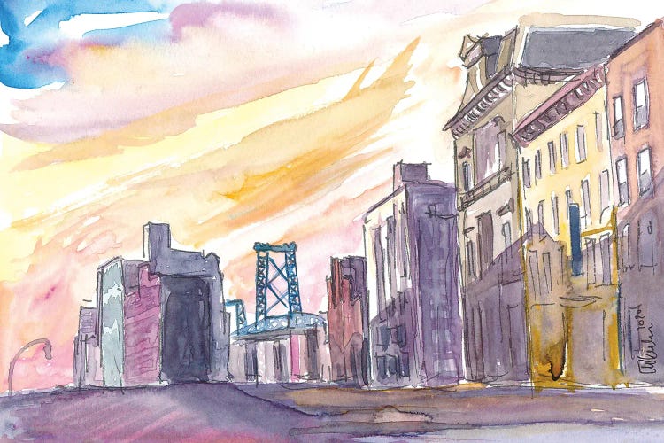 Brooklyn With Williamsburg Bridge by Markus & Martina Bleichner wall art