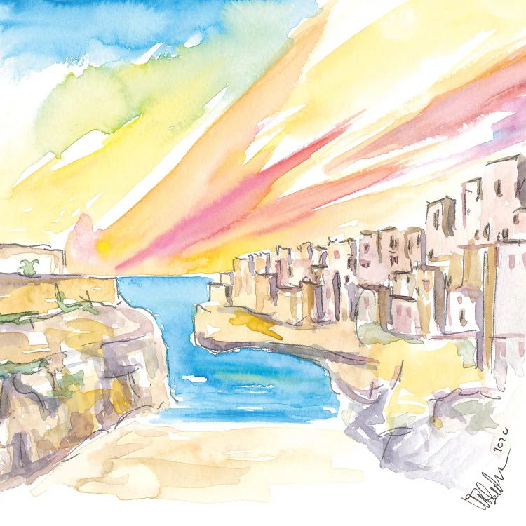 Polignano Wonderful Morning In Southern Italy by Markus & Martina Bleichner wall art