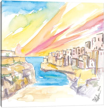 Polignano Wonderful Morning In Southern Italy Canvas Art Print