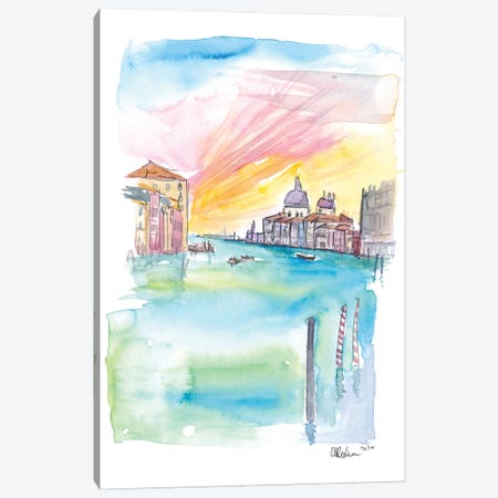 Ponte Dell Accademia View Of Santa Maria Della Salute Venice Canvas Print #MMB316} by Markus & Martina Bleichner Canvas Wall Art
