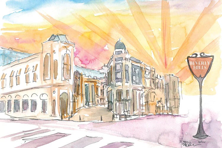 Rodeo Drive Scene Beverly Hills Los Angeles