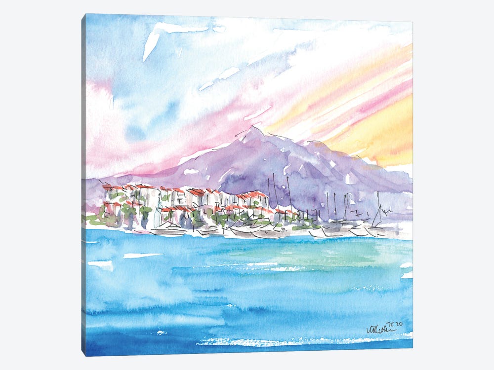 Luxury Mediterranean Harbour Of Puerto Banus Spain by Markus & Martina Bleichner 1-piece Canvas Art Print