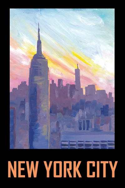 New York City Travel Posters: New York City USA Classical Retro Poster by Markus & Martina Bleichner