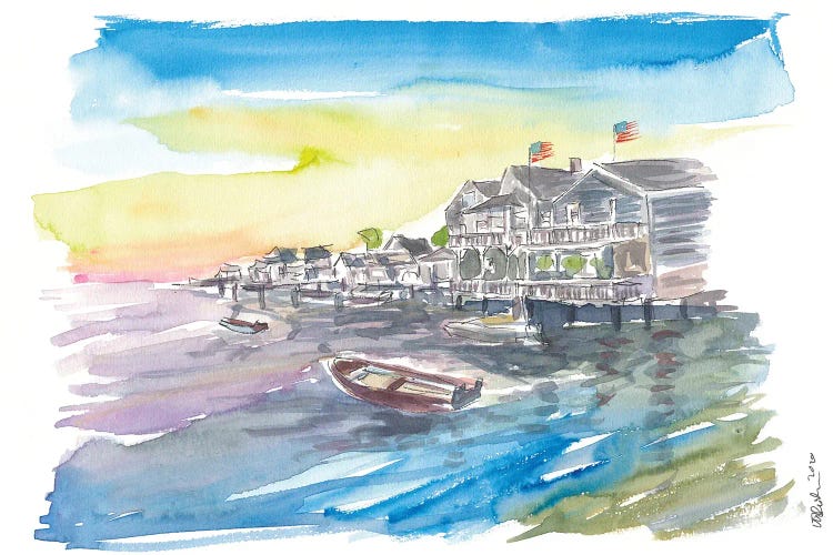 Nantucket Nautical Amazing Waterfront Scene by Markus & Martina Bleichner wall art