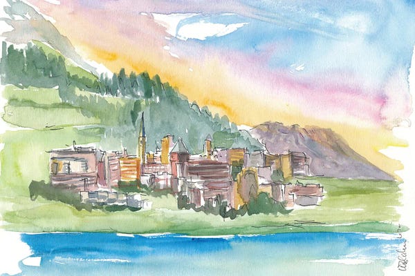 Switzerland: St Moritz Engadin Switzerland Alpine Style With Lake And Mountains by Markus & Martina Bleichner