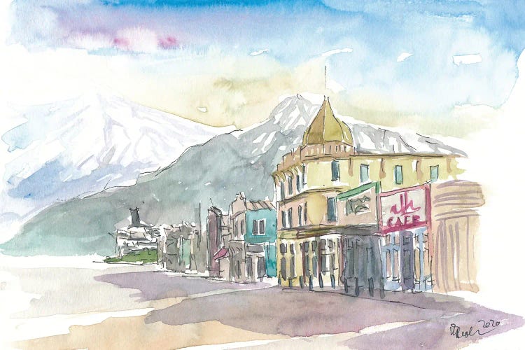 Skagway Alaska Usa Street Scene Excursion