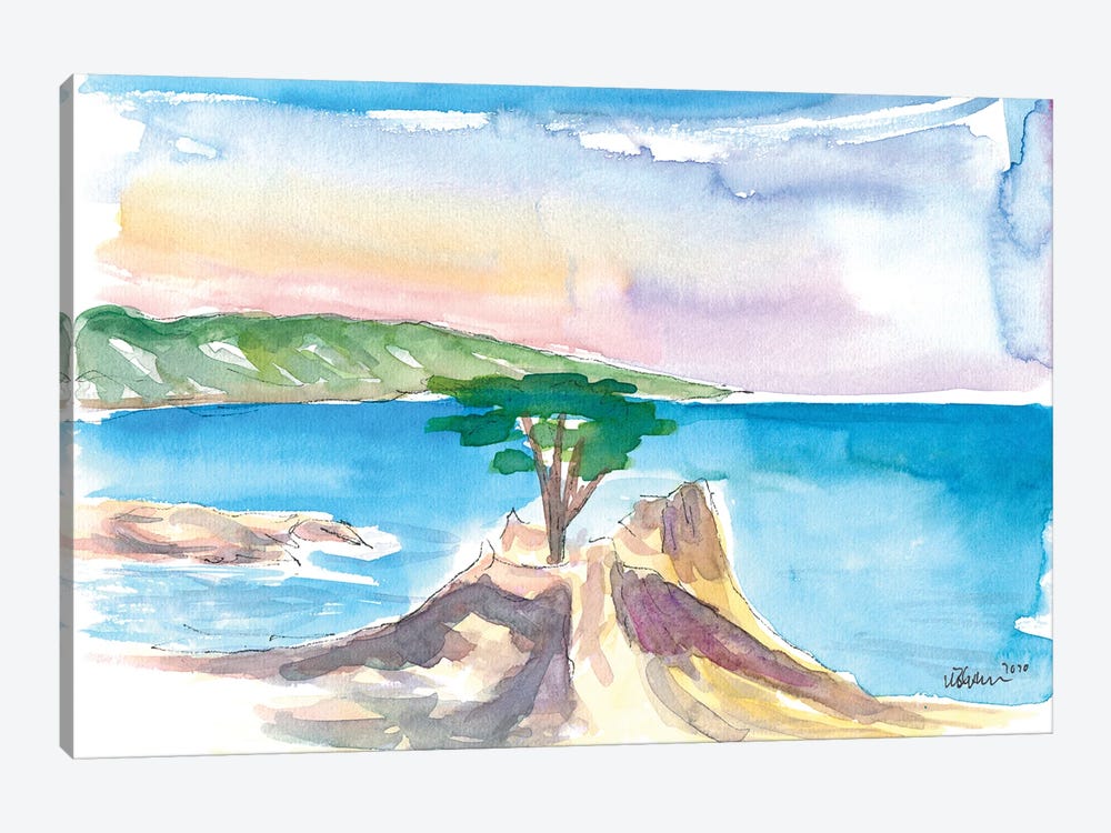Lone Cypress Pebble Beach 17 Mile Drive Seaview by Markus & Martina Bleichner 1-piece Canvas Print